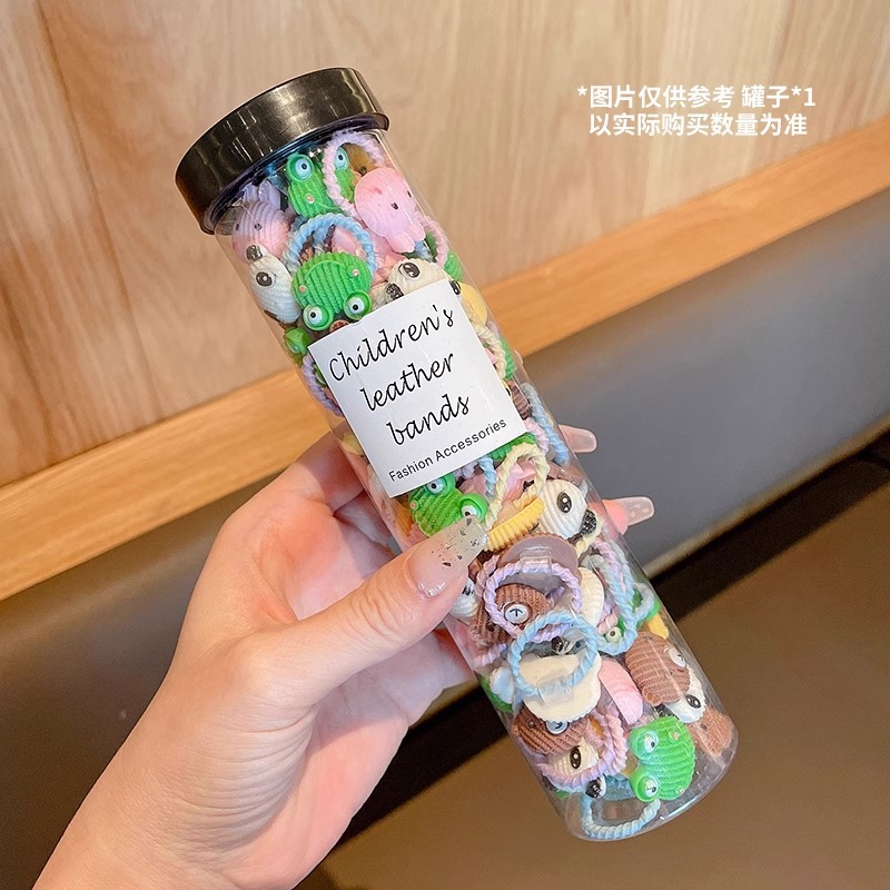 Flores de dibujos animados para niños pulgar anillo de cabello de cabello de niña elástica buena banda de cabello nuevo estilo coreano accesorios para el cabello de bebé