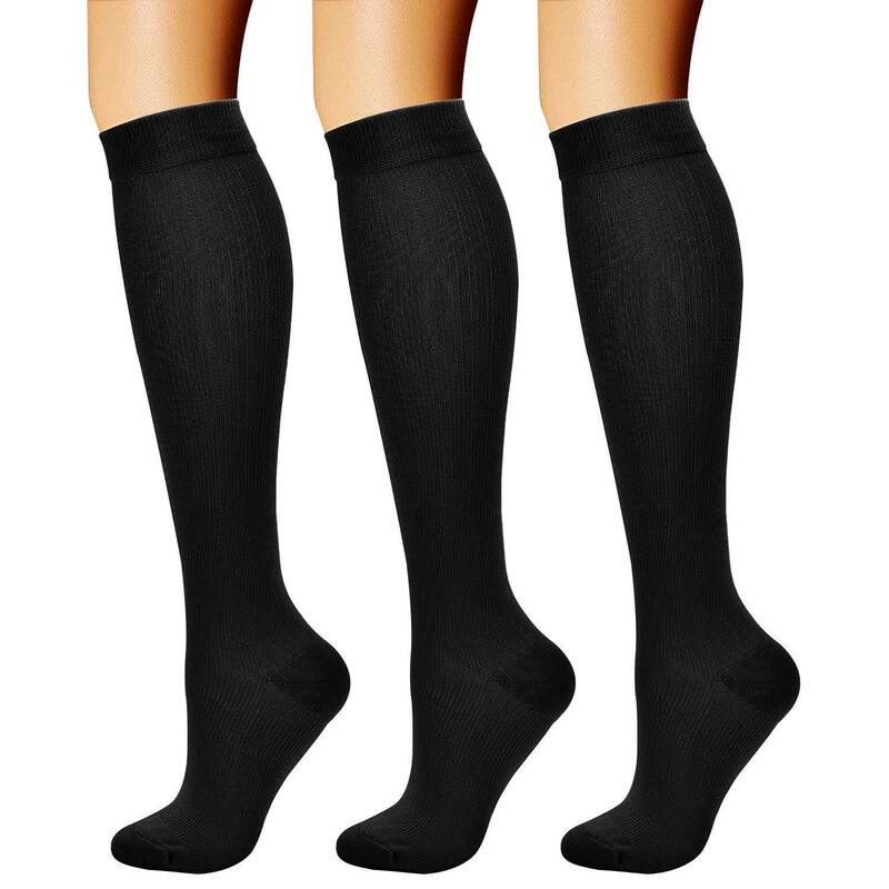 Compression Socks for Men and Women, Suitable for Knee-High Compression, for Nurses, Pregnant Women, Running, Sports, Outdoor Fitness, and Travel