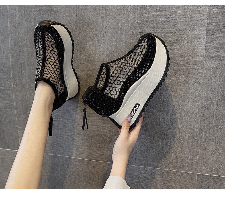 Giày sneaker nữ chunky đế dày mũi tròn lưới thoáng khí phong cách thể thao — M2839 màu xanh, M 2839m màu, M2839 màu đen, M2839 màu tím chi tiết 26