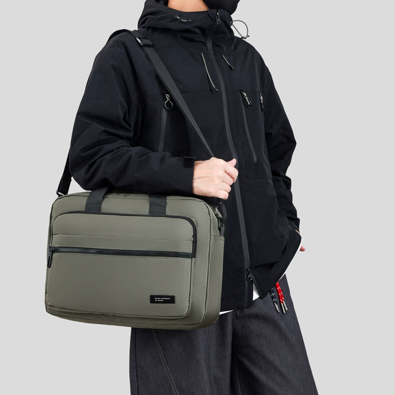 Capacious laptop, men's shoulder bag, business version, high-quality style