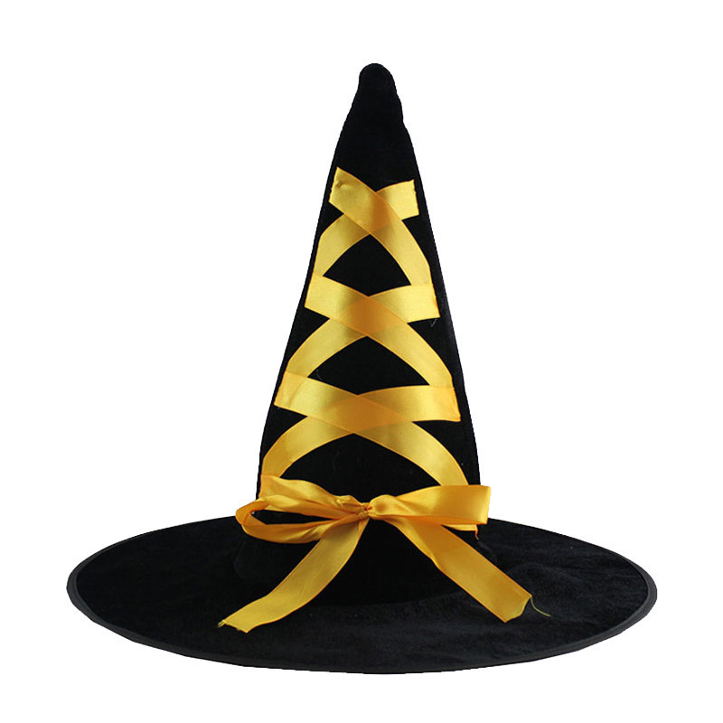 Cross-border COS maquillaje sombrero de baile suministros de Halloween bar decoración vestido sombrero de bruja sombrero mágico de Halloween