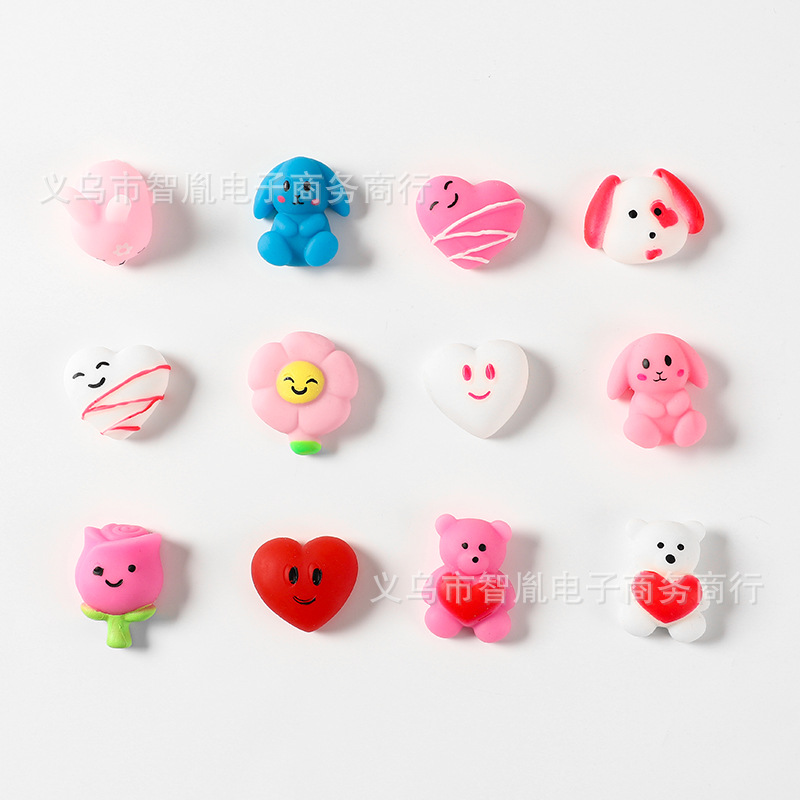 跨境热销情人节玫瑰团子超萌水果动物捏捏乐减压玩具发泄厂家批发