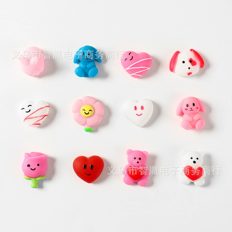 Трансграничные горячие продажи День Святого Валентина Розе супер милые фрукты животное щепотка музыка давления игрушки вентиляционные производители оптом