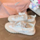 Grape Mom studiolee Ballet Soft Bottom Stitching Silk Satin All-match Sports Forrest Gump Casual Shoes Women's Summer