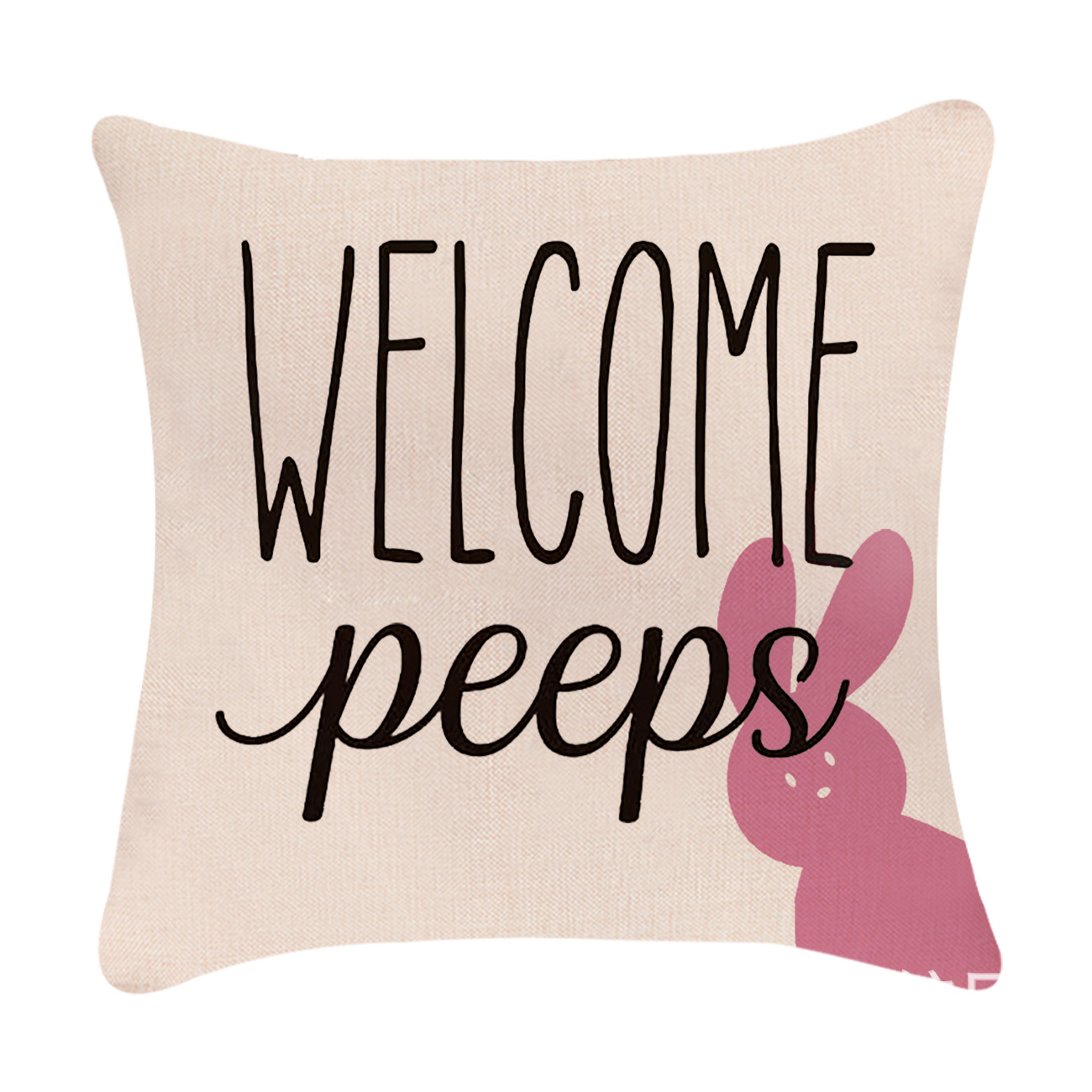 Easter Simple Style Rabbit Letter Linen Pillow Cases Couch & Sofa Decor display picture 10