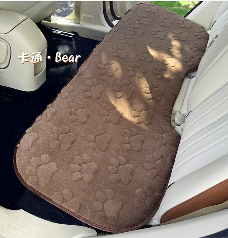 New car seat cushion paw print plush winter car seat cushion seat cover car decoration car supplies car supplies