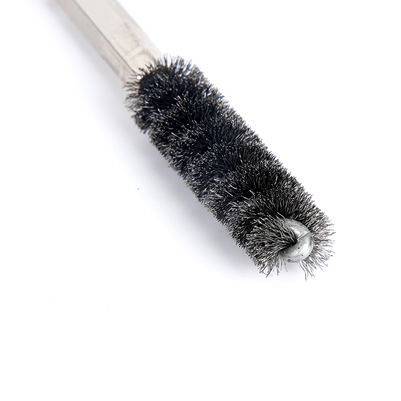 1/4 pulgadas (6.35mm) barra hexagonal cepillo de alambre 304 alambre de acero inoxidable barra de golf cepillo de limpieza tubería