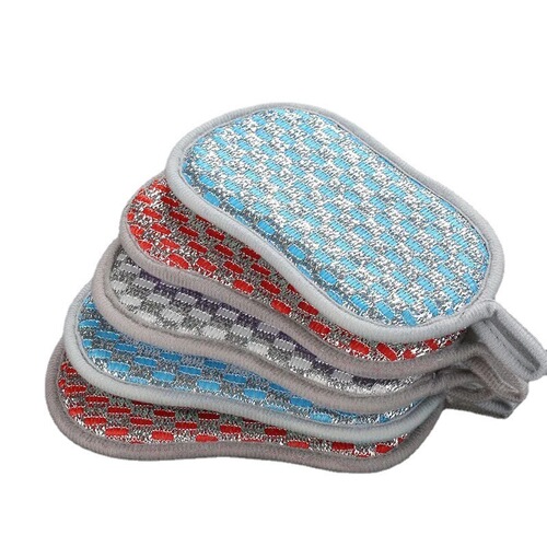 Dishwashing sponge kitchen scouring pad household dishwashing cloth pot brush does not damage the pot double-sided magic dishwashing sponge wholesale