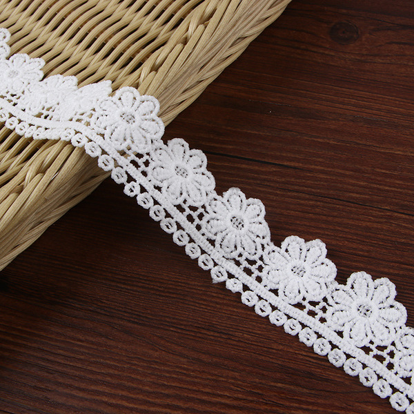 Spot white milk silk lace hollow embroidery star lace clothing DIY…