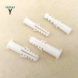 圆形塑料膨胀管环保新料国标胶膨胀白色带垫自攻钉塑料胀管M6M8