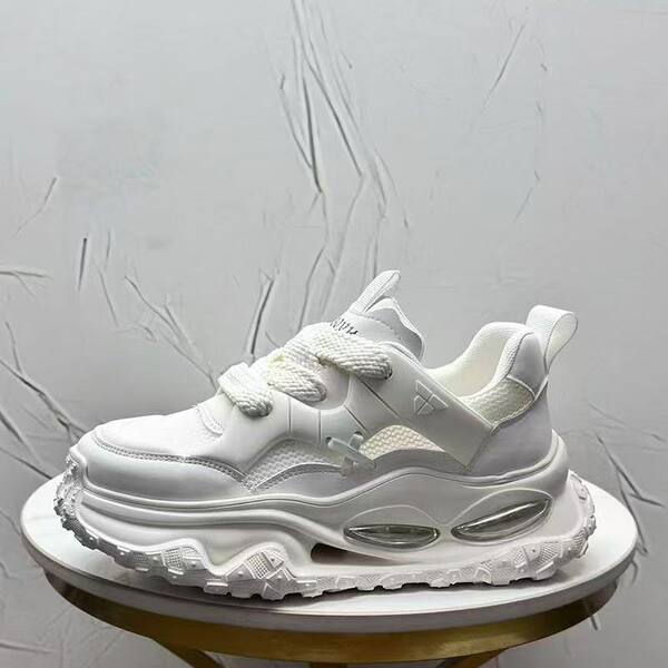 Giày thể thao nam lưới thoáng khí đế dày 3 cm kiểu sneaker năng động — YC512 màu trắng, YC512 màu đen