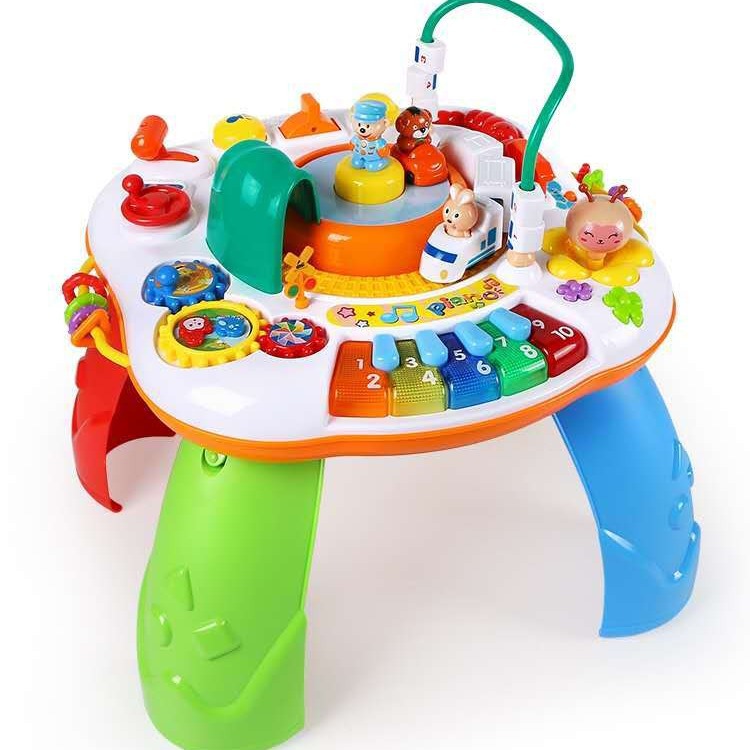 谷雨游戏桌婴幼儿早教益智多功能宝宝声乐学习玩具台1-3岁代发