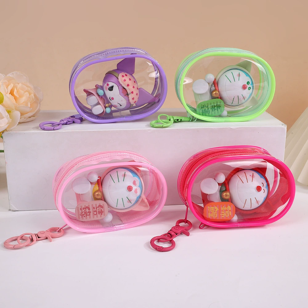 Набор фигурок Bubble Mart LaBuBu в прозрачной коробке для демонстрации, красочная детская сумка для ходьбы, мультяшная анимационная кукла из высокопрозрачного ПВХ