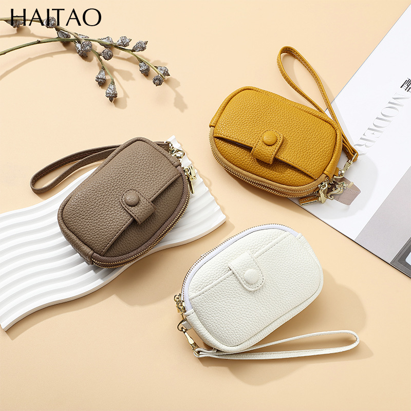 Nuevo mini bolso de cambio para mujeres de gran capacidad doble cremallera bolsa multifuncional bolsa pequeña bolsa de mano al por mayor