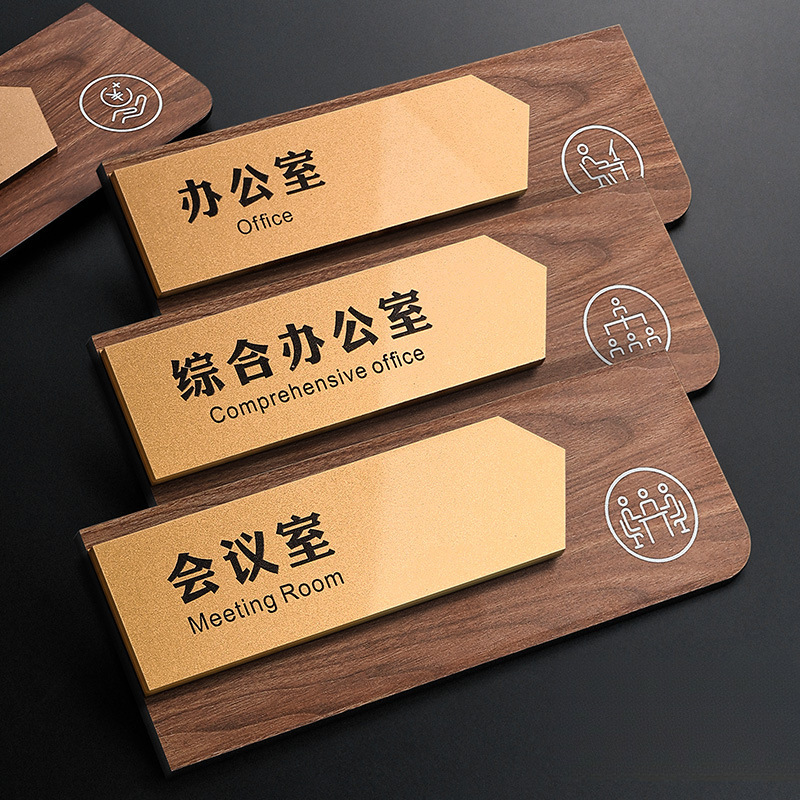 综合办公室门牌总经理室董事长会议财务科室标识牌亚克力公司写字
