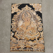仿古国画丝绸织锦绣唐喀佛像尼泊尔画像收藏艺术装饰画唐卡收藏