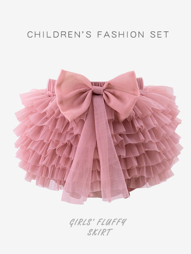 Baby girl fart skirt summer new style foreign style girl tutu dress pp pants girl princess dress convex mesh dress