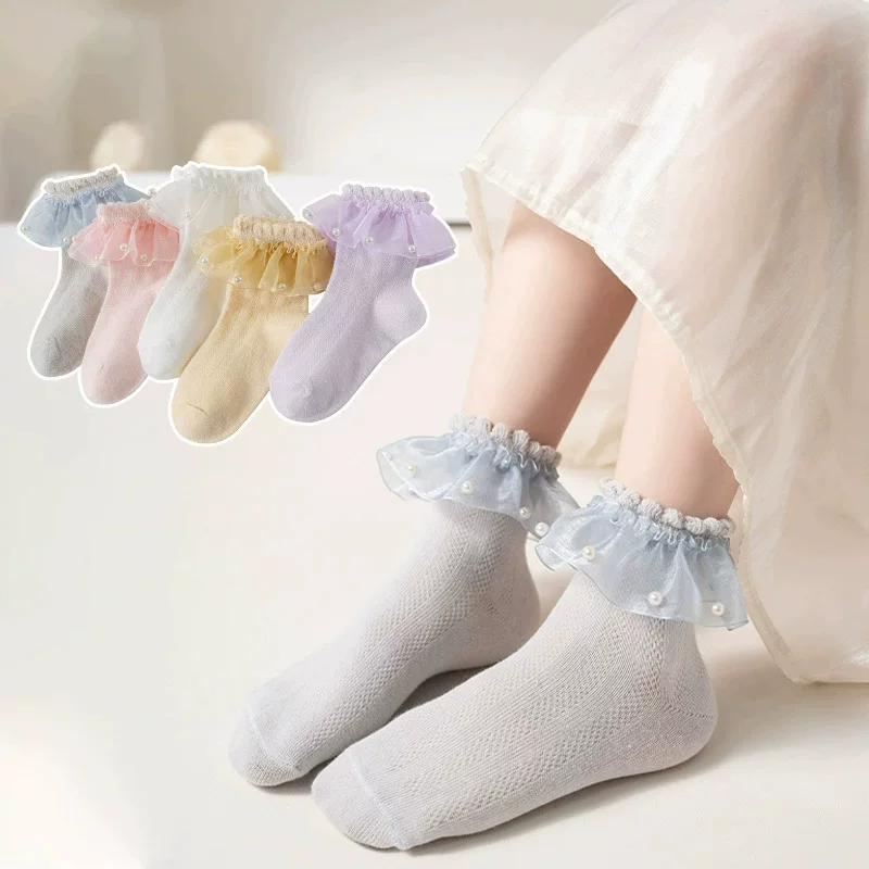 Breathable children's summer knee socks