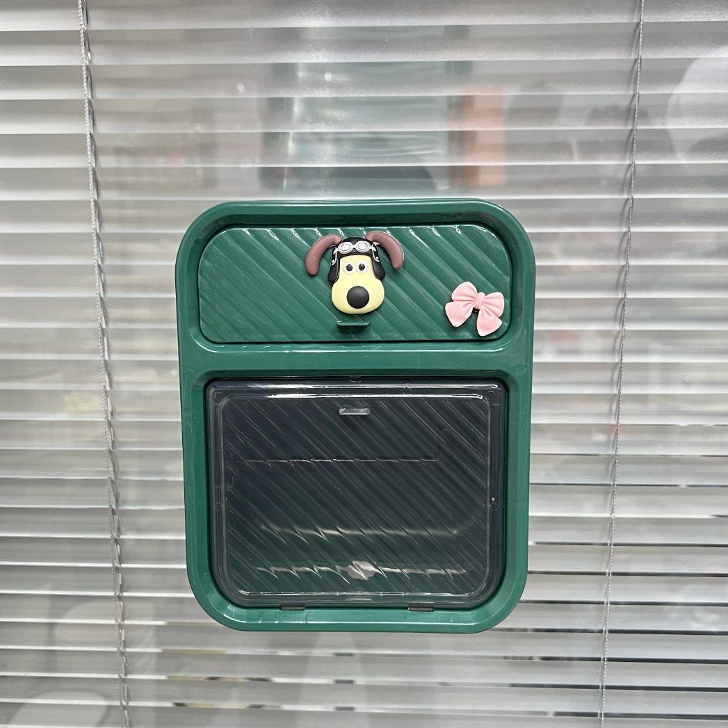 Baño de pared tipo toallas de papel estante de almacenamiento lujoso ligero baño sin perforación doble capa de papel de inodoro caja de extracción de papel