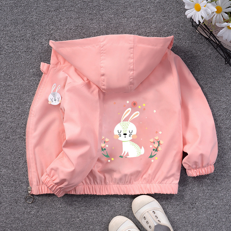 2023 Autumn New girls' coat children's windbreaker jacket baby girls' casual cardigan girls' hooded top 2023 Autumn New girls' coat children's windbreaker jacket baby girls' casual cardigan girls' hooded top