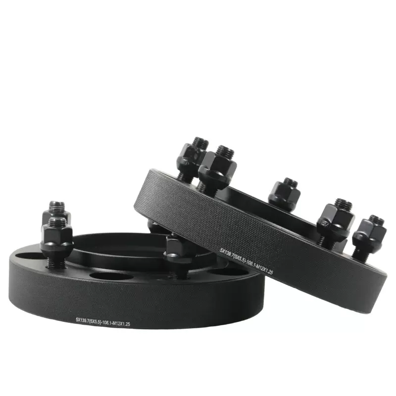 汽车改装锻造法兰盘轮毂加宽汽车铝合金转距6139.7滚花喷砂带螺栓