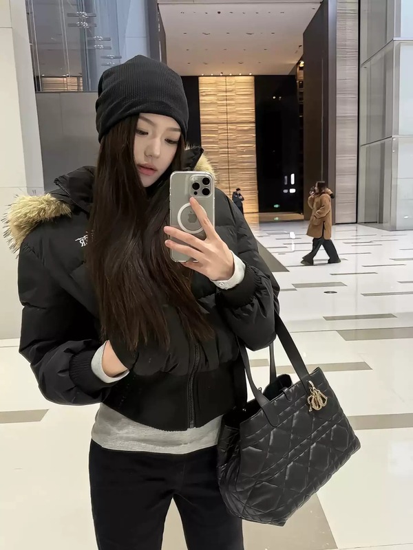 美式冬季短款毛领羽绒棉服女2025新款收腰显瘦高级感棉衣棉袄外套|undefined