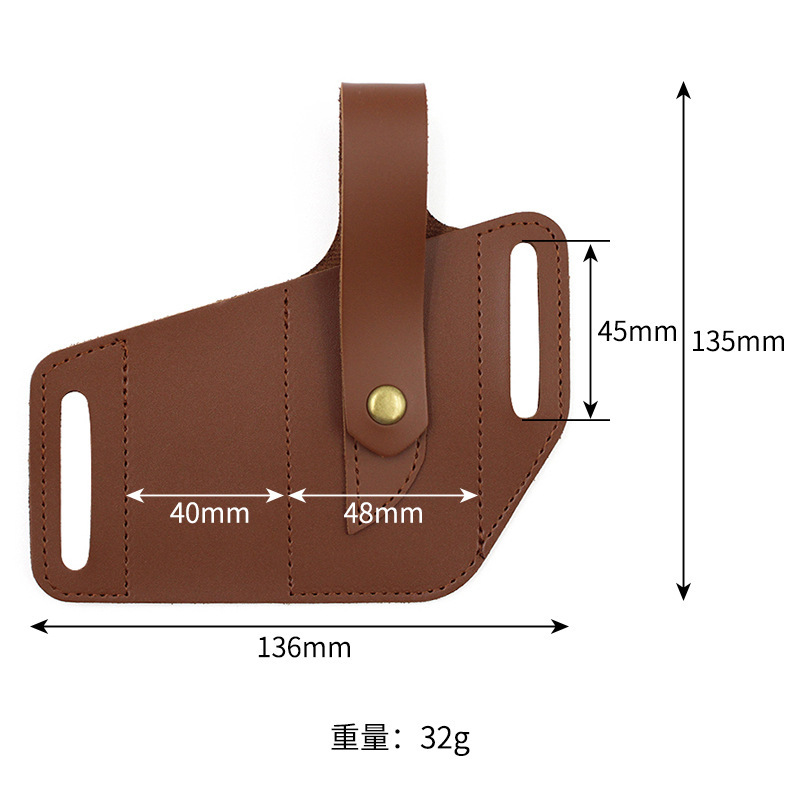 防具メンズ懐中電灯革カバーEDC戦術ツール革カバーウエストバッグ折り畳み自衛ナイフカバーウエストバッグ|undefined