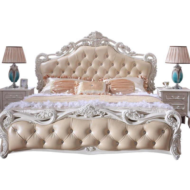 Кровать в европейском стиле, атмосферная резная двуспальная кровать 1.8m элитная свадебная кровать в главной спальне 1.5m роскошная кровать принцессы французская большая кровать