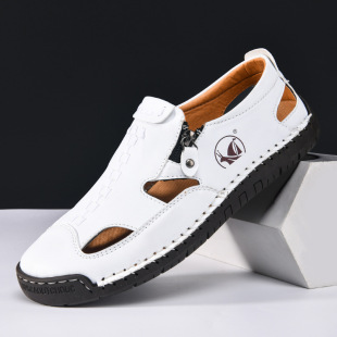 2025 Cross-border New Summer Men's Shoes Baotou Men's Sandals Breathable Explosions Casual Shoes plus size Hollow Beach Shoes