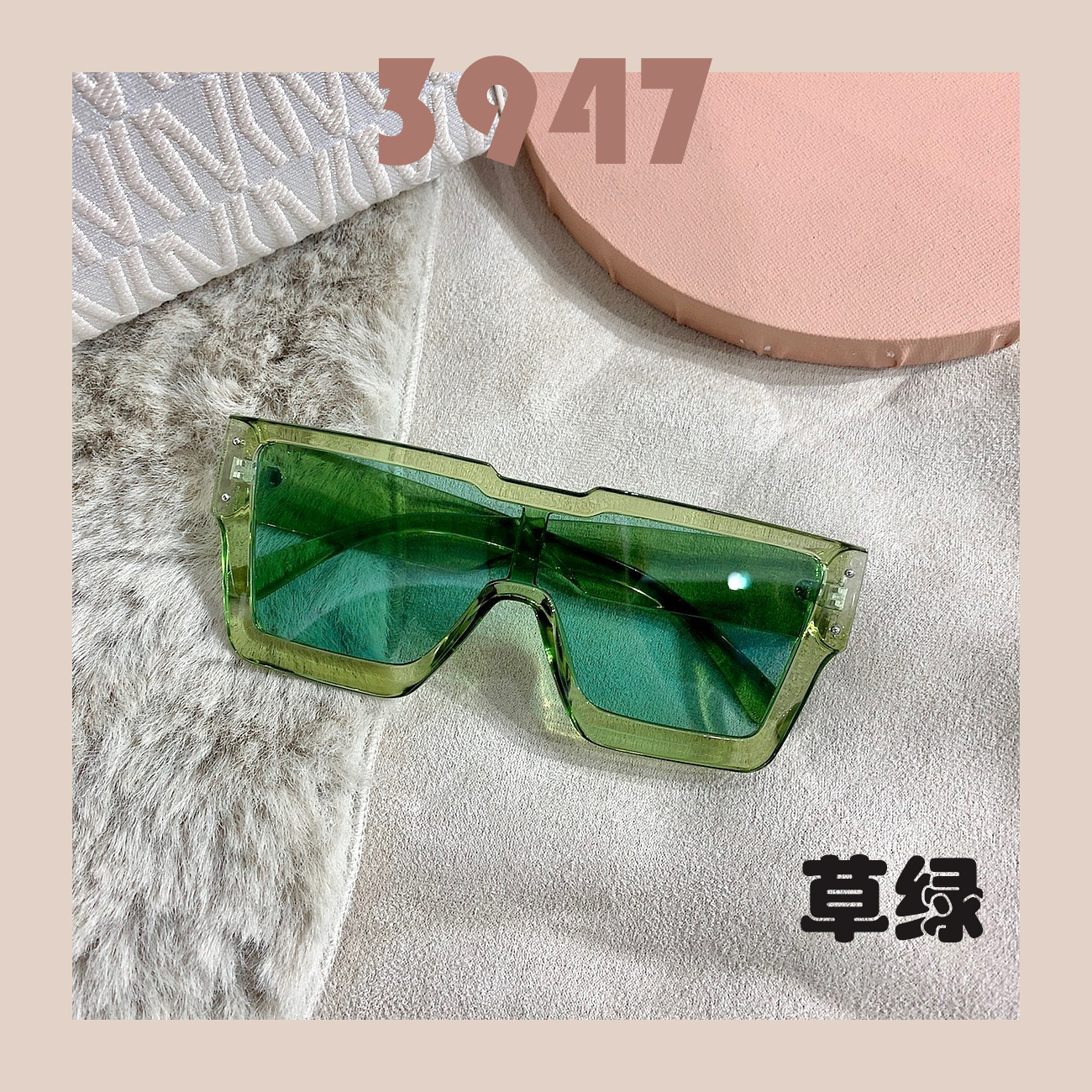 Nuevas gafas de sol de montura grande de una pieza de burro