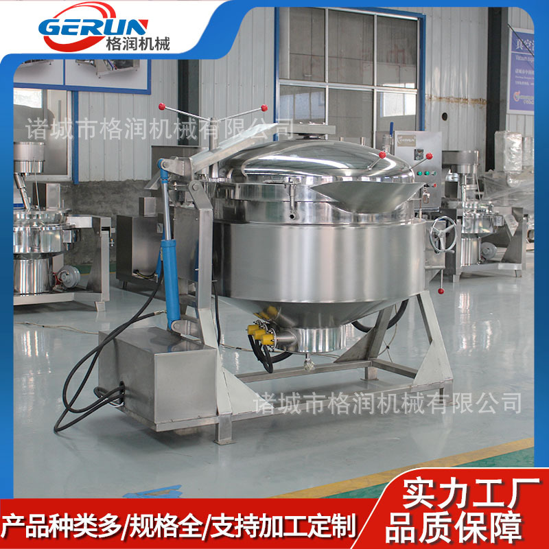 食品蒸煮熬制设备 小米粥蒸煮锅 可倾式粽子蒸煮锅