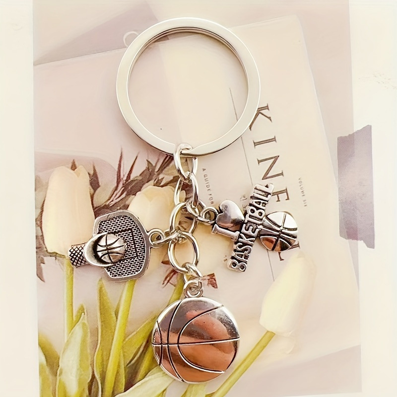 Fashionable small basketball keychain