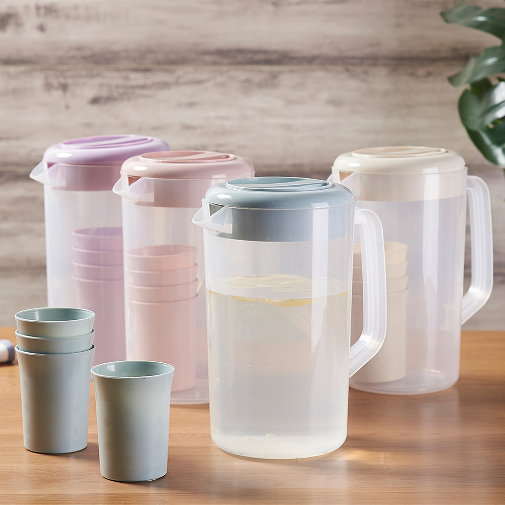 Taza de agua fría de plástico de capacidad múltiple, taza de agua fría resistente al calor, taza de agua fría doméstica de gran capacidad con logotipo imprimible