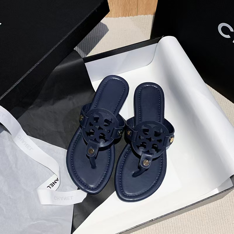 2024 nuevo tipo de zapatillas TB casuales con suela plana para mujeres de verano, zapatos de playa antideslizantes con suela gruesa