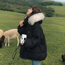 毛领2025年冬装冬季潮女大韩版ins外套女宽松加厚短款羽绒服新款