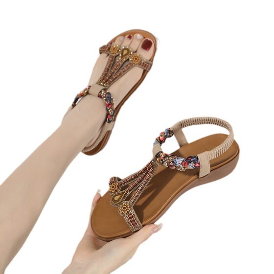 2230-3 Amazon 2025 Summer New All-match Fashion Women's Sandals with Loafed Light Comfortable Sandals