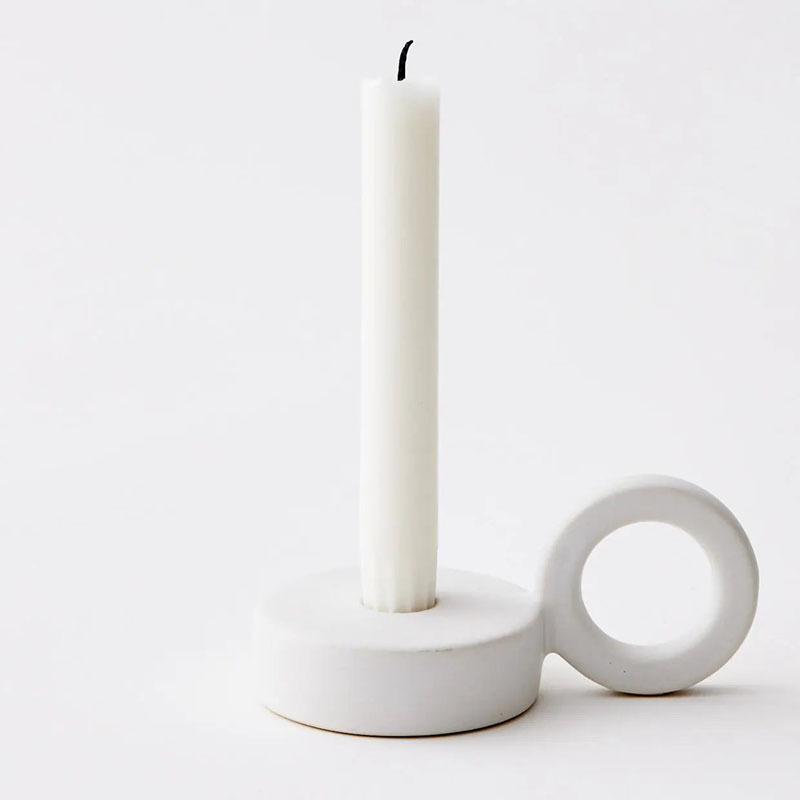 Estilo creativo ins blanco y negro de cerámica candelabro decoración del hogar de la vendimia decoración de la boda titular de la vela de escritorio Decoración