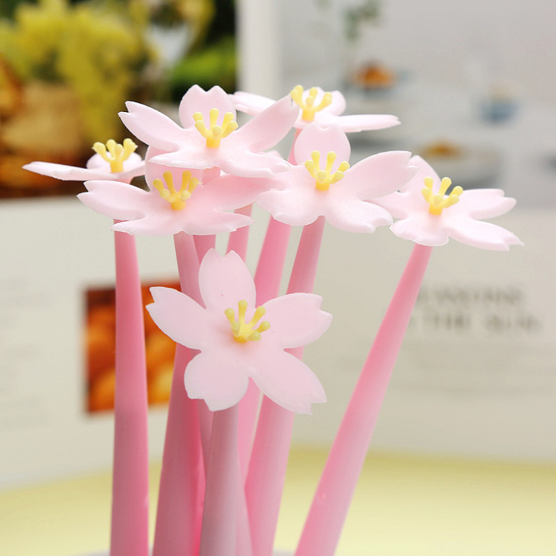New Soft Rubber Flower Gel Pen Beautiful Water-based Paint Pen Student Office Supplies display picture 1
