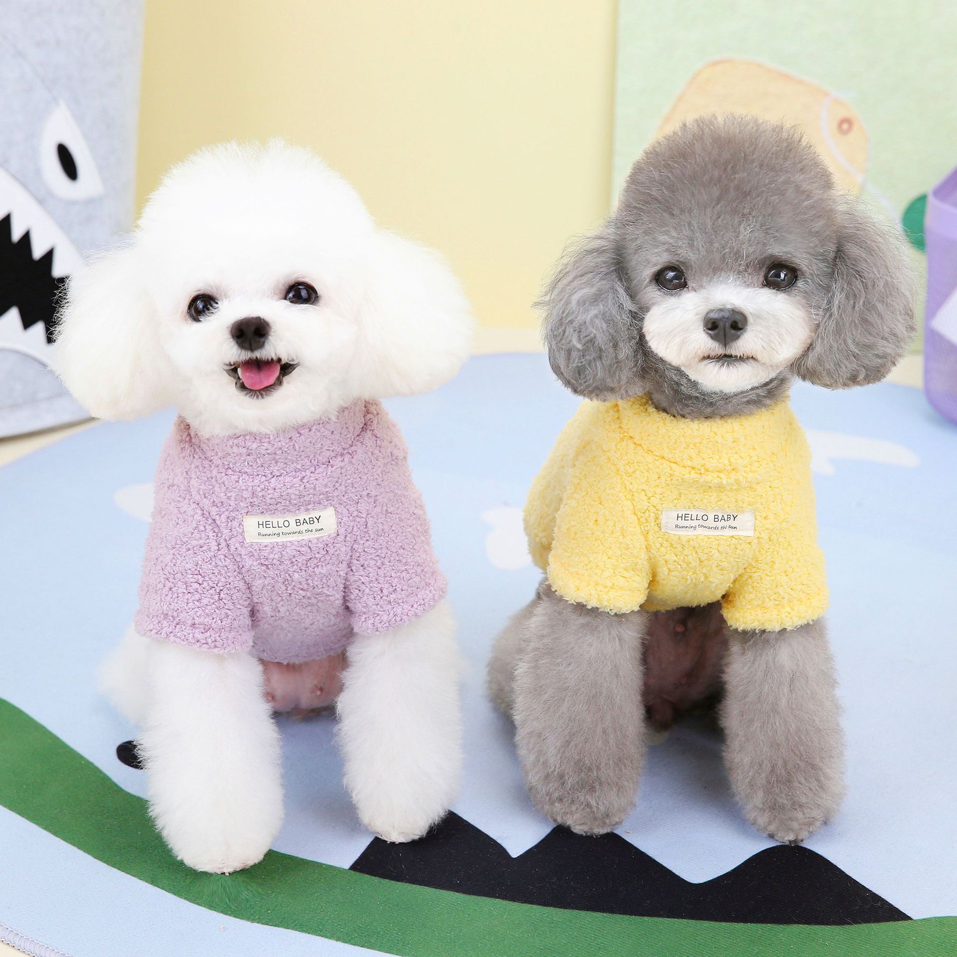 개 옷 겨울 새 애완 동물 의류 고양이 작은 개 애완 동물 옷 23 양면 구름 양털