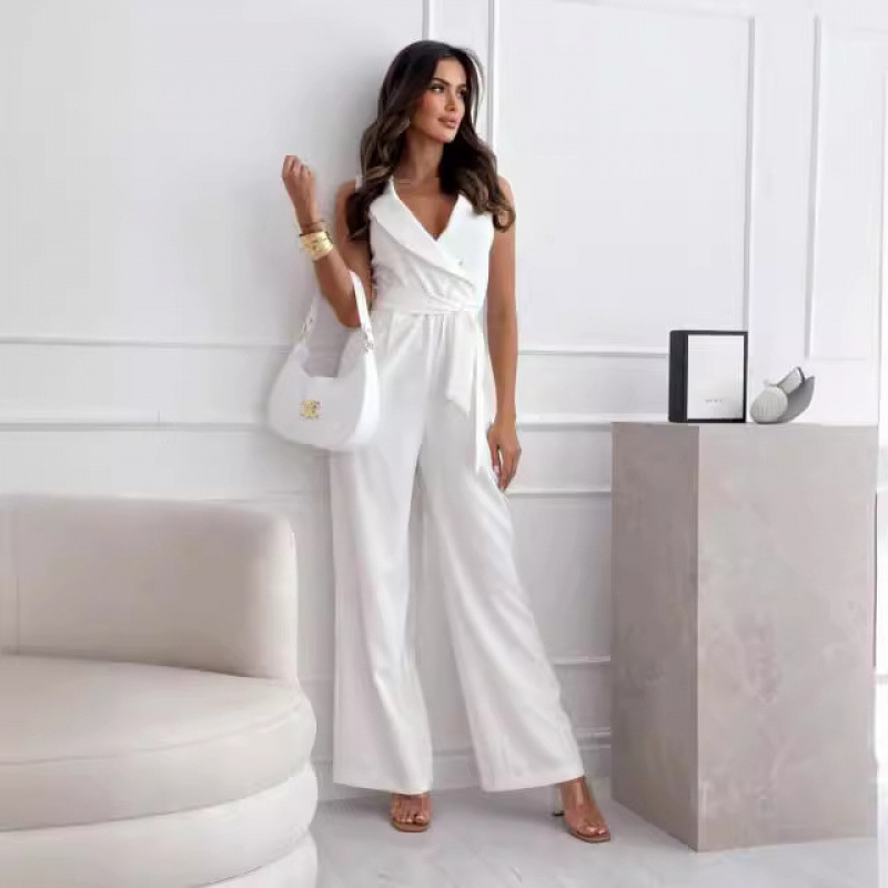 2025 ropa de mujer transfronteriza europea y americana AliExpress nuevos pantalones de mono de cintura de cercanías de cintura alta