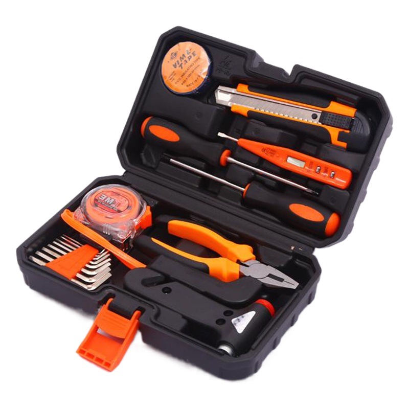 Multifuncional herramientas de hardware del hogar traje martillo de seguridad caja de herramientas del coche herramientas de carpintería caja de herramientas de hardware al por mayor