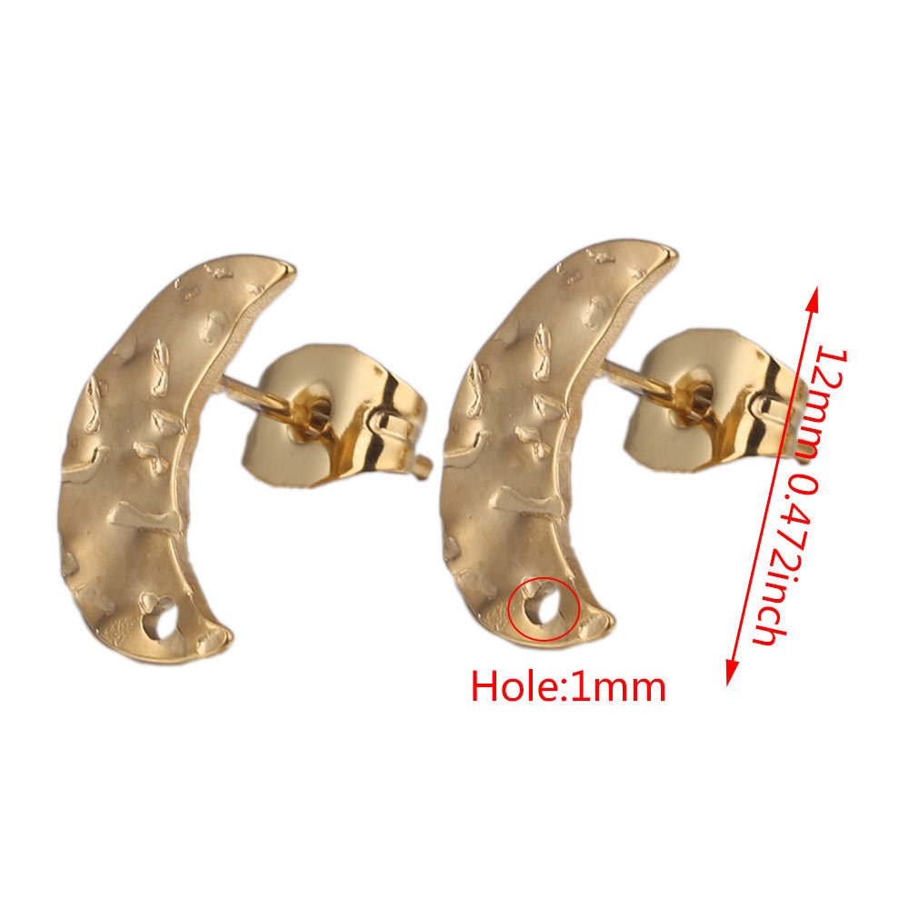 Pendientes geométricos de acero inoxidable europeos y americanos columna en relieve DIY pendientes pieza con agujero accesorios de joyería pendientes de acero de titanio producción