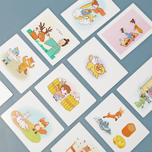 Factory direct sales, look at pictures and guess idioms, parent-child interactive board game card, Chinese character card educational toy for primary school students