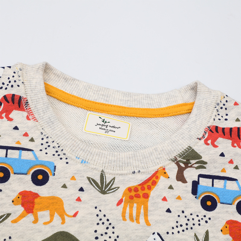 Suéter de manga larga para niños de otoño Camiseta 2023 otoño bebé Terry suéter primavera y otoño ropa para niños patrón de dibujos animados