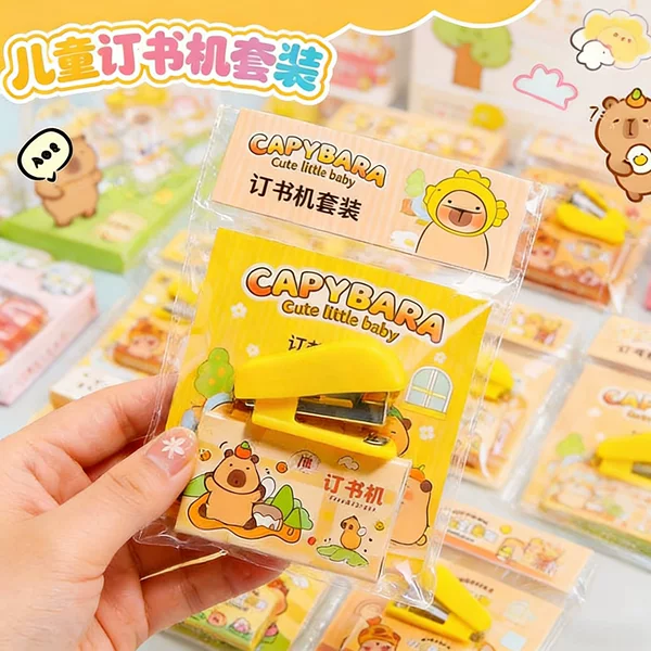Creative Kapibala Stapler Portable High-Looking and Durable Student Stapler Children's Stationery Small Gift