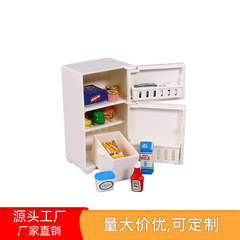 子供用ままごとおもちゃミニ磁気小型冷蔵庫モデルクリエイティブ冷蔵庫ステッカーシミュレーションスーパーマーケットミニチュア食品おもちゃ