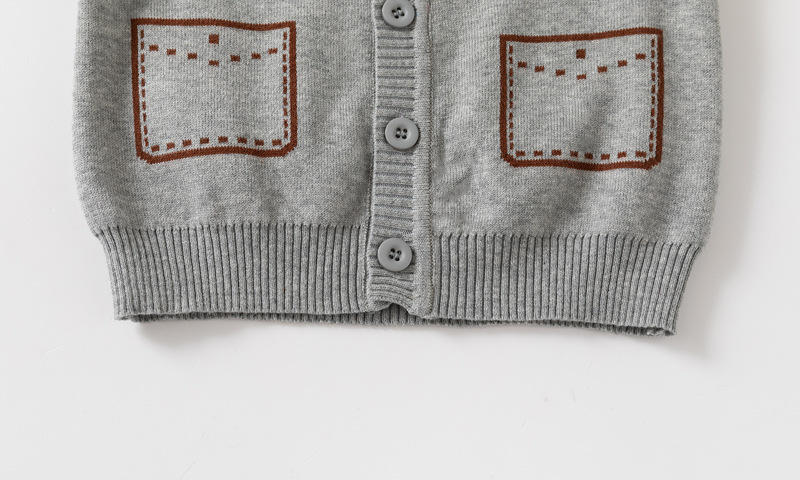 Jungen Strickjacke Für Herbst Und Winter Baumwolle Gestrickt_voghion.com