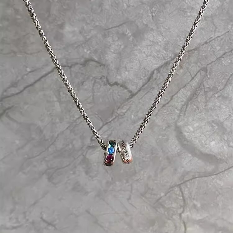 Rainbow Road Necklace for Women, New Fashion Simple Niche Titanium Steel High-End Clavicle Chain, Unique Retro Neck Chain Rainbow Road Necklace for Women, New Fashion Simple Niche Titanium Steel High-End Clavicle Chain, Unique Retro Neck Chain