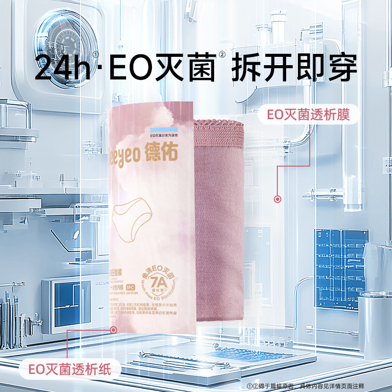 Deyou 使い捨て下着 7A グレード 7 パック女性用滅菌使い捨て下着個別包装産後および月経期間用|undefined