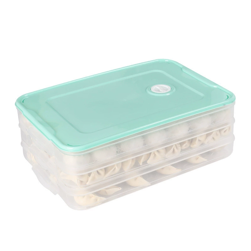 Контейнер для пельменей в холодильник, кухонный ящик для хранения, бытовой для быстрой заморозки пельменей/вонтонов, многослойный герметичный морозильный контейнер